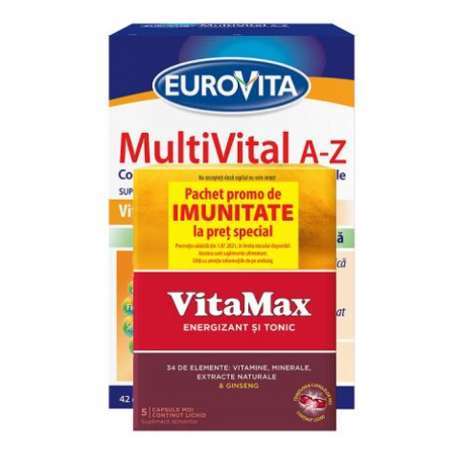 PACHET MultiVital A-Z 42 comprimate, Eurovita + Vitamax 5 capsule, Perrigo